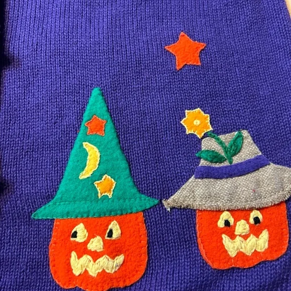 Halloween Pumpkin Sweater Vest - Purple - Picture 3 of 6
